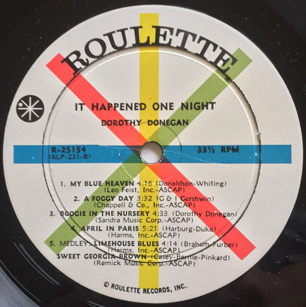 Dorothy Donegan : It Happened One Night (LP, Album, Mono)