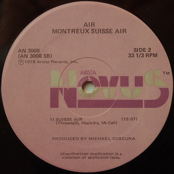 Air (4) : Montreux Suisse Air (Live At Montreux 1978) (LP, Album)