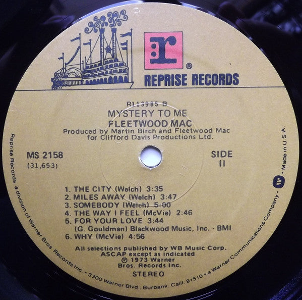 Fleetwood Mac : Mystery To Me (LP, Album, Club, Gat)