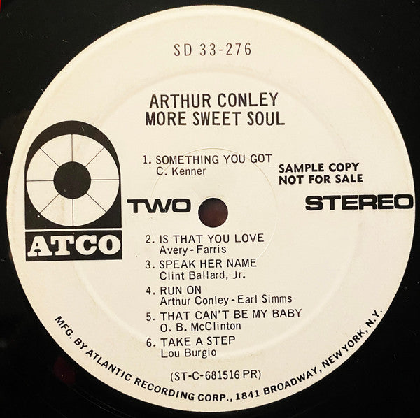 Arthur Conley : More Sweet Soul (LP, Album, Promo)