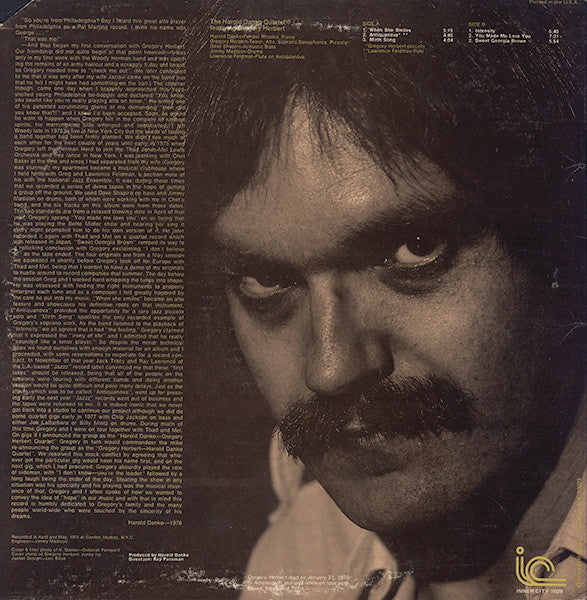 The Harold Danko Quartet* Featuring Gregory Herbert : The Harold Danko Quartet Featuring Gregory Herbert (LP, Album)