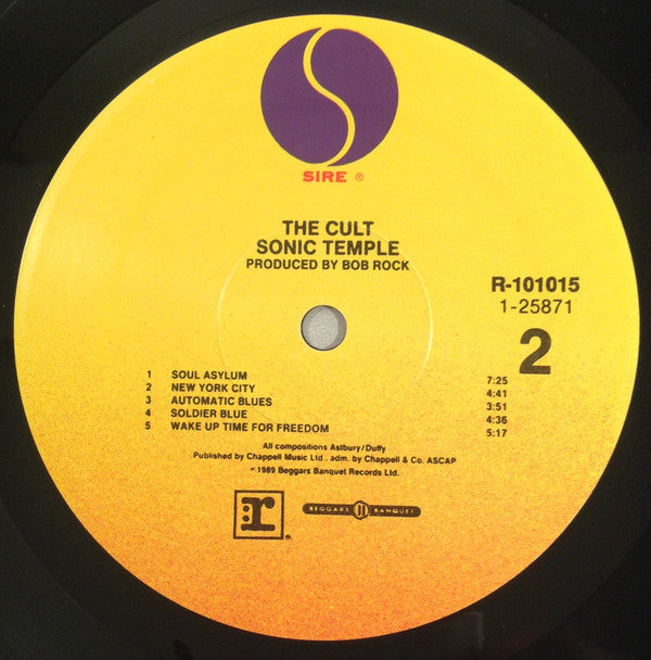 The Cult : Sonic Temple (LP, Album, Club)