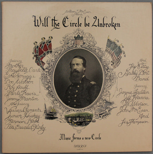 The Nitty Gritty Dirt Band* Featuring Mother Maybelle Carter*, Earl Scruggs, Doc Watson, Roy Acuff, Merle Travis, Jimmy Martin Also Featuring Vassar Clements, Junior Huskey, Norman Blake (2), Pete 'Oswald' Kirby : Will The Circle Be Unbroken (3xLP, Album, Gat)