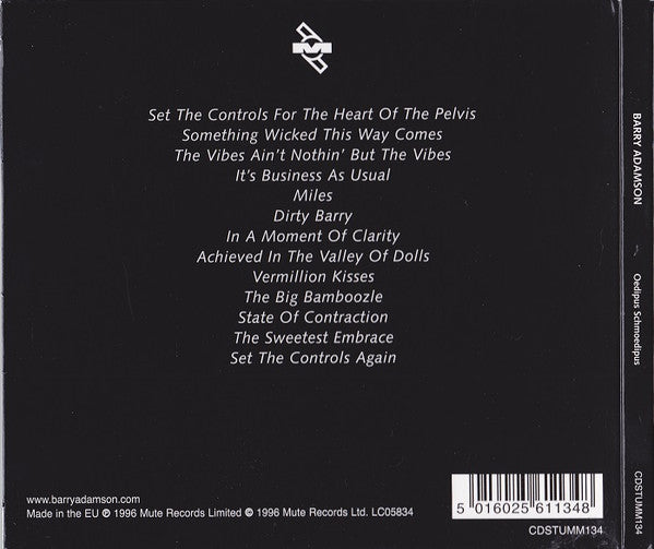 Barry Adamson : Oedipus Schmoedipus (CD, Album, RE)