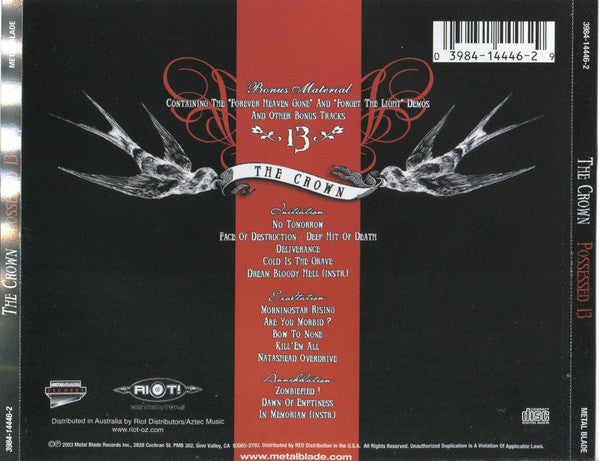 The Crown : Possessed 13 (CD, Album + CD, Comp + Dlx)
