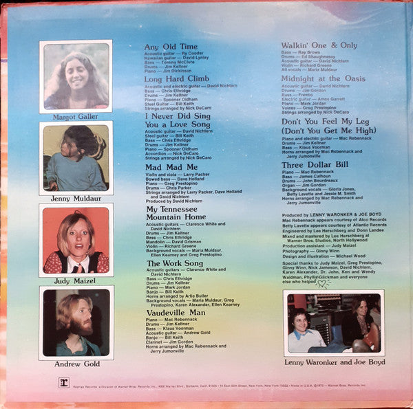 Maria Muldaur : Maria Muldaur (LP, Album, Ter)