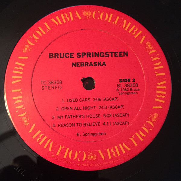 Bruce Springsteen : Nebraska (LP, Album, Car)
