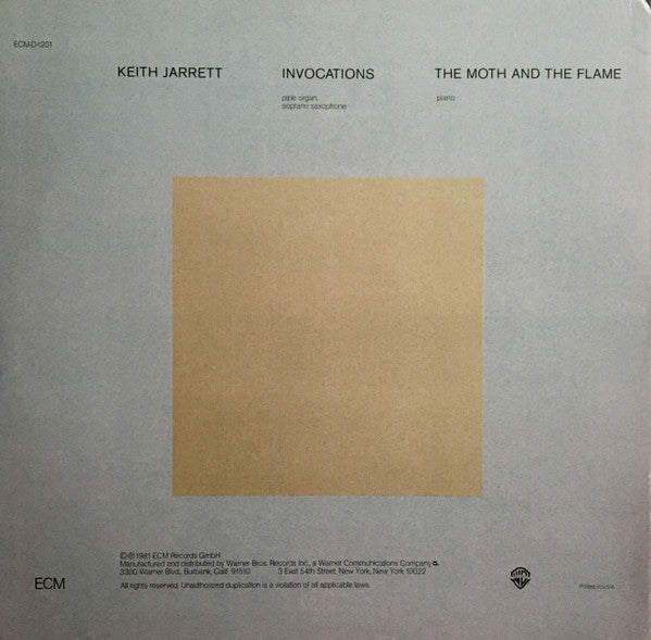 Keith Jarrett : Invocations / The Moth And The Flame (2xLP, Album, Gat)