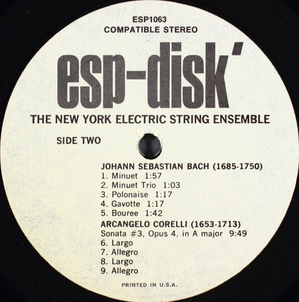 The New York Electric String Ensemble : The New York Electric String Ensemble (LP, Album, Whi)