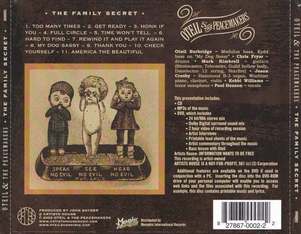 Oteil & The Peacemakers : The Family Secret (CD, Album + DVD-V)