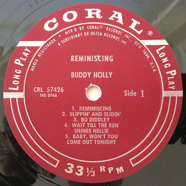 Buddy Holly : Reminiscing (LP, Album, Mono)