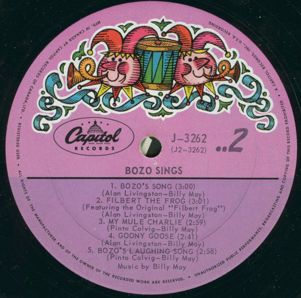 Pinto Colvig : Bozo Under The Sea (LP)