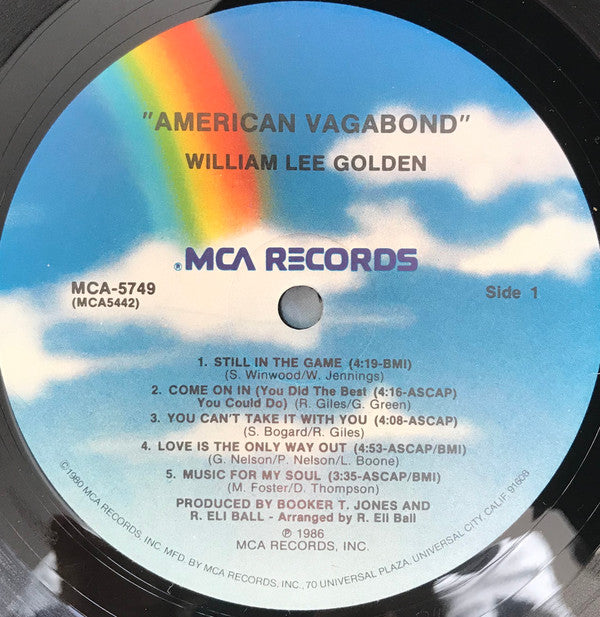 William Golden : American Vagabond (LP, Album, Pin)