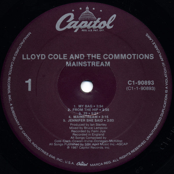 Lloyd Cole & The Commotions : Mainstream (LP, Album)