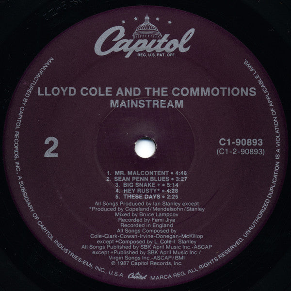 Lloyd Cole & The Commotions : Mainstream (LP, Album)