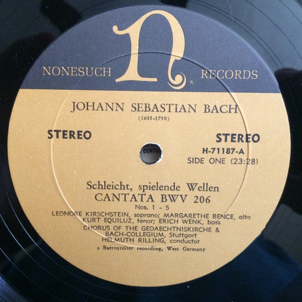 Johann Sebastian Bach : Schleicht, Spielende Wellen, Cantata BWV 206 (LP)