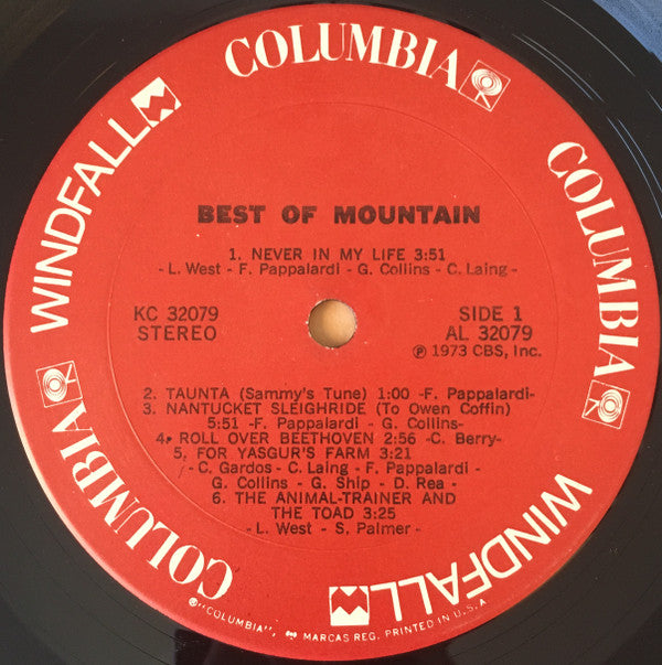 Mountain : The Best Of Mountain (LP, Comp, Ter)