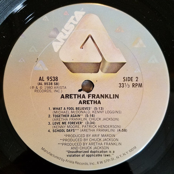 Aretha Franklin : Aretha (LP, Album, Ter)