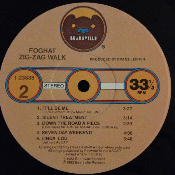 Foghat : Zig-Zag Walk (LP, Album, Jac)