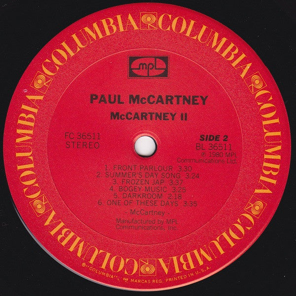 Paul McCartney : McCartney II (LP, Album, Ter)