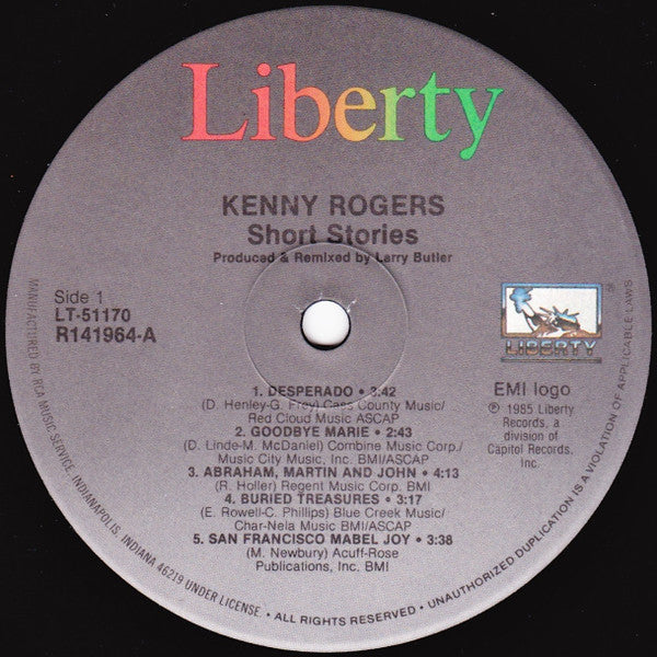 Kenny Rogers : Short Stories (LP, Comp, Club)