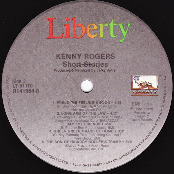 Kenny Rogers : Short Stories (LP, Comp, Club)