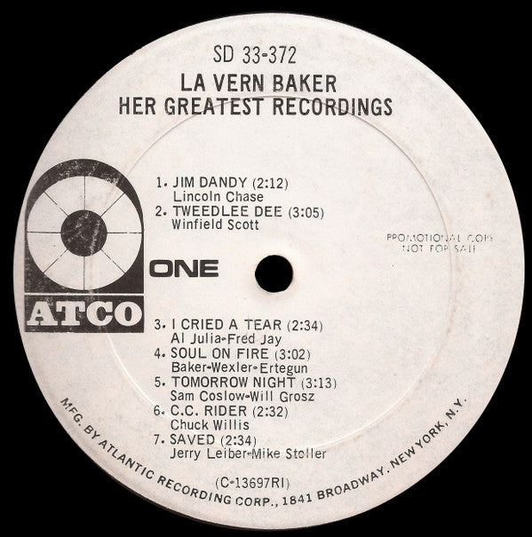 LaVern Baker : Her Greatest Recordings (LP, Album, Comp, Mono, Promo, RI )