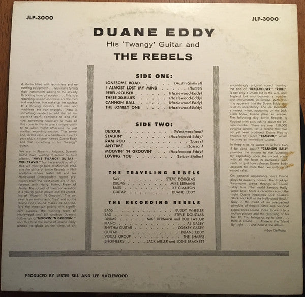 Duane Eddy : Have 'Twangy' Guitar Will Travel (LP, Album, Mono)