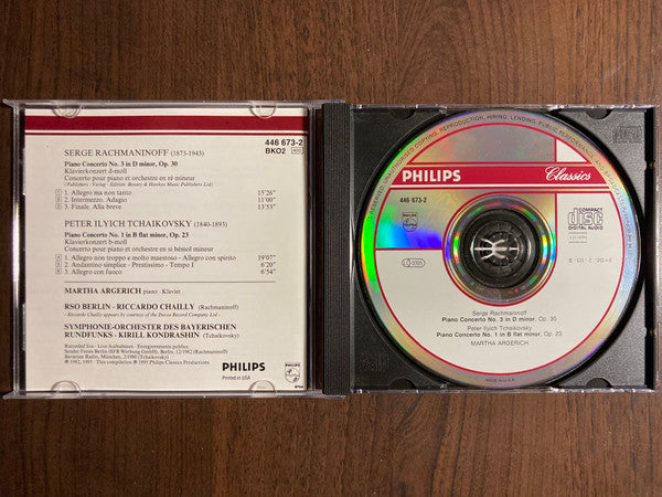 Sergei Vasilyevich Rachmaninoff / Pyotr Ilyich Tchaikovsky, Martha Argerich, Riccardo Chailly, Kiril Kondrashin : Rachmaninoff 3 • Tchaikovsky 1 (CD, Comp, RM, PMD)
