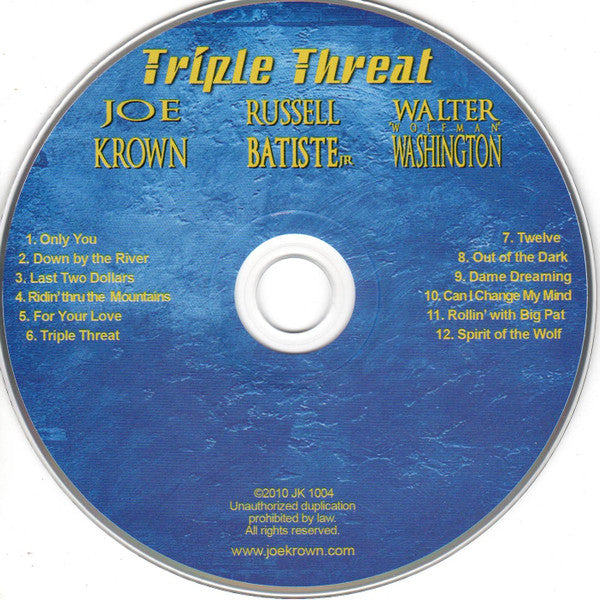 Joe Krown, Russell Batiste, Walter "Wolfman" Washington : Triple Threat (CD, Album)