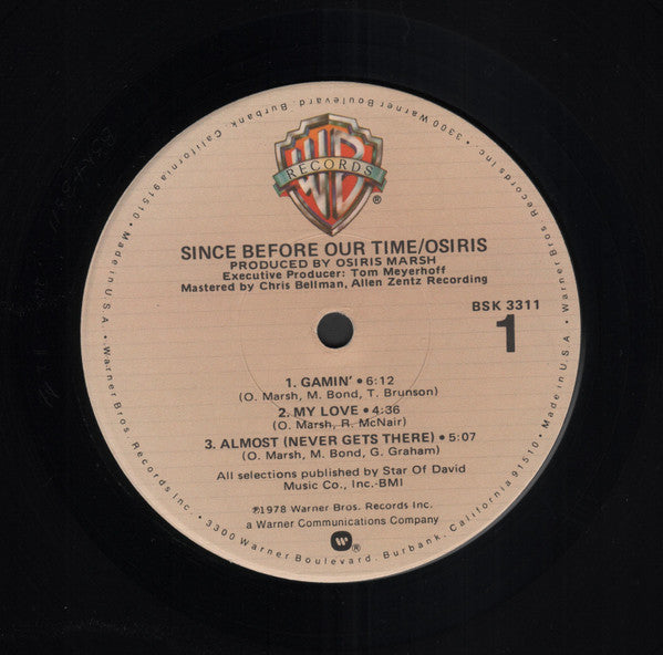 Osiris (2) : Since Before Our Time (LP, Album)