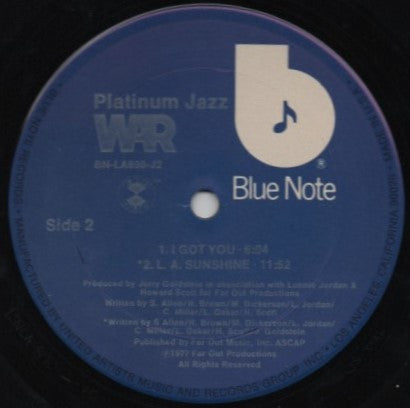 War : Platinum Jazz (2xLP, Comp, San)