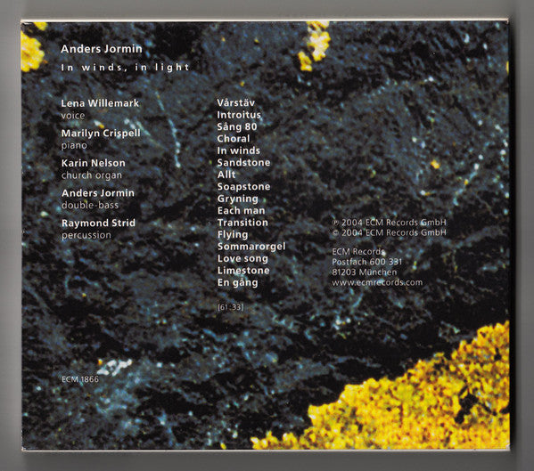 Anders Jormin : In Winds, In Light (CD, Album)