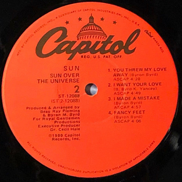 Sun (7) : Sun Over The Universe (LP, Album, Jac)