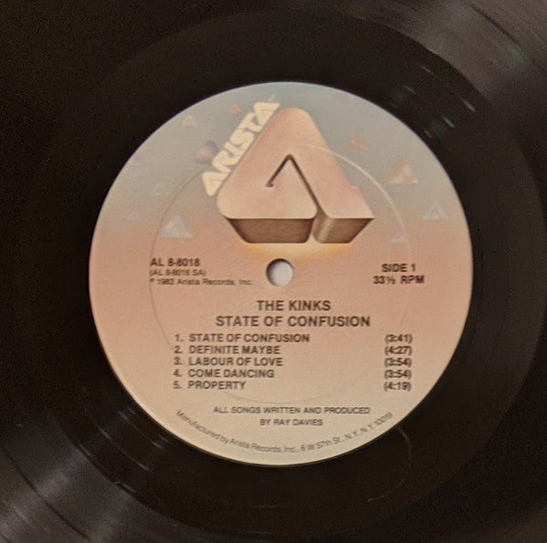 The Kinks : State Of Confusion (LP, Album, Club, Car)