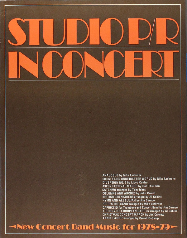 Various : Studio P/R In Concert: New Concert Band Music For 1978-79 (LP, Comp)
