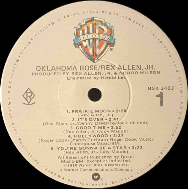 Rex Allen Jr. : Oklahoma Rose (LP, Album, Jac)