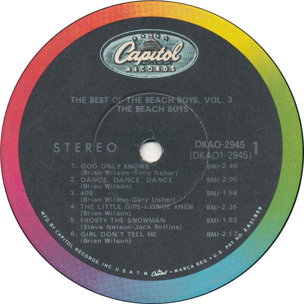The Beach Boys : The Best Of The Beach Boys, Vol. 3 (LP, Comp)