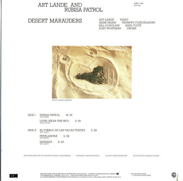 Art Lande And Rubisa Patrol : Desert Marauders (LP, Album)