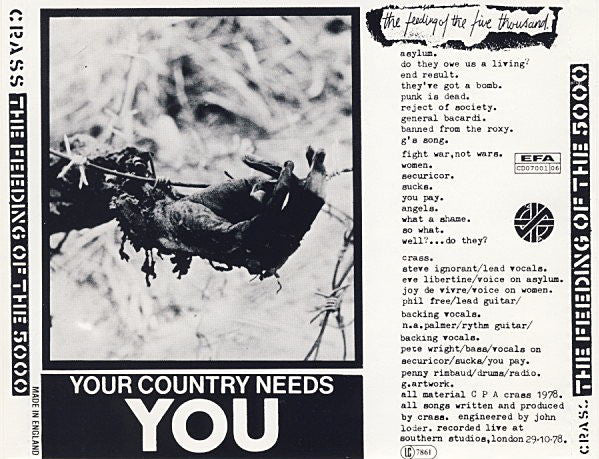 Crass : The Feeding Of The 5000 (CD, Album, RP)