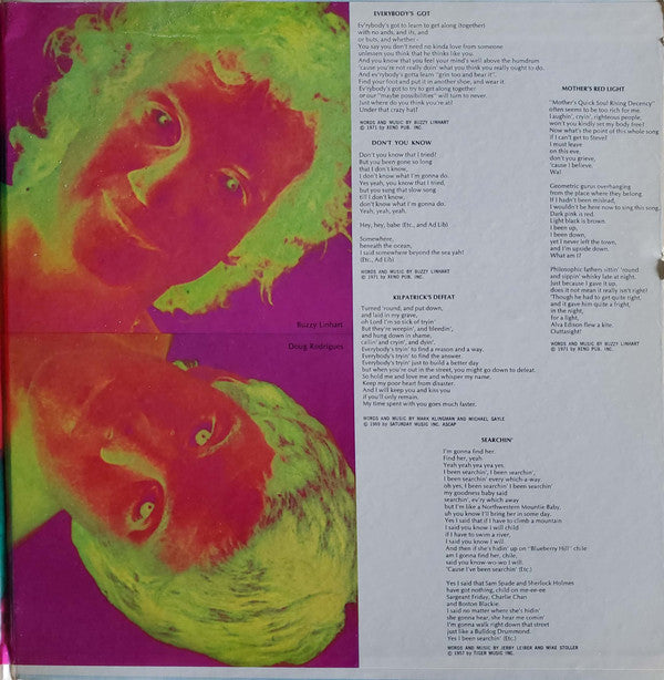 Buzzy Linhart : Buzzy Linhart Is Music (2xLP, Comp, RE, Gat)
