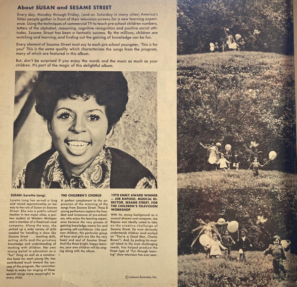 Susan Robinson With The Children's Chorus (2) : Susan Sings Songs From Sesame Street (LP, Album, RP, Ste)