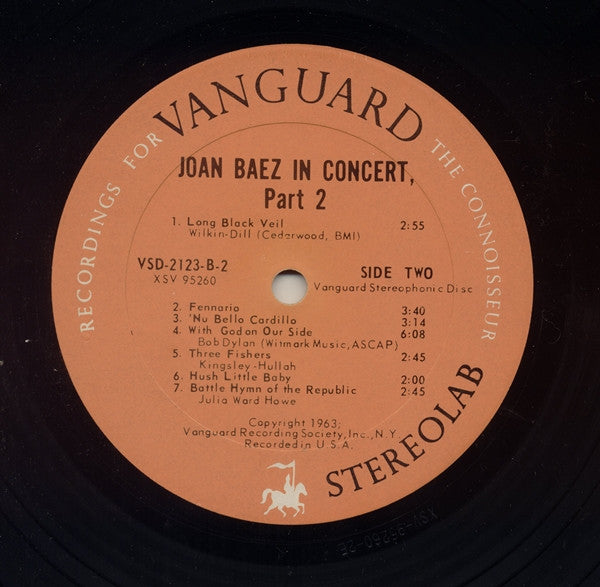 Joan Baez : In Concert Part 2 (LP, Album, Ora)
