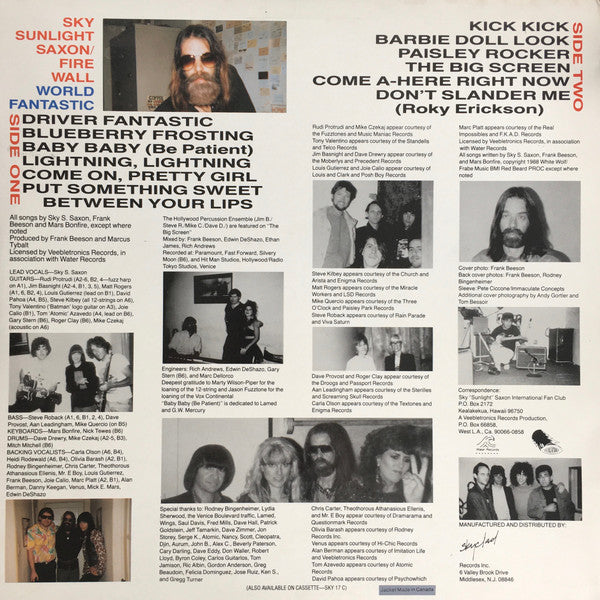 Sky Saxon And Fire Wall : World Fantastic (LP)