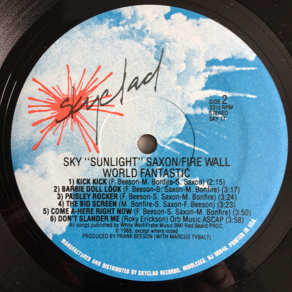 Sky Saxon And Fire Wall : World Fantastic (LP)