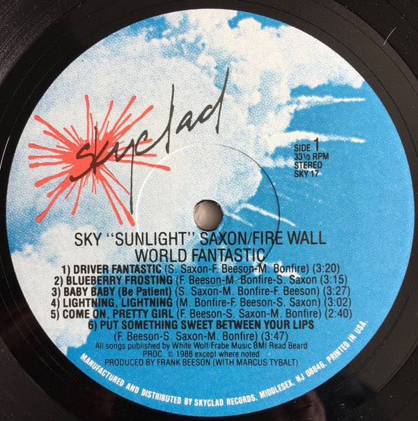 Sky Saxon And Fire Wall : World Fantastic (LP)