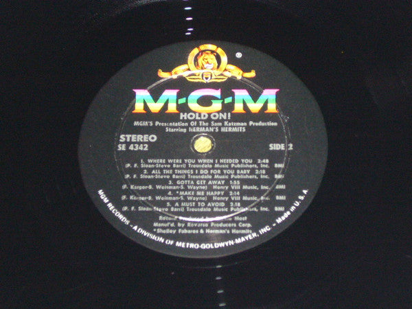 Herman's Hermits : Hold On! (Music From The Original Sound Track) (LP, Album)