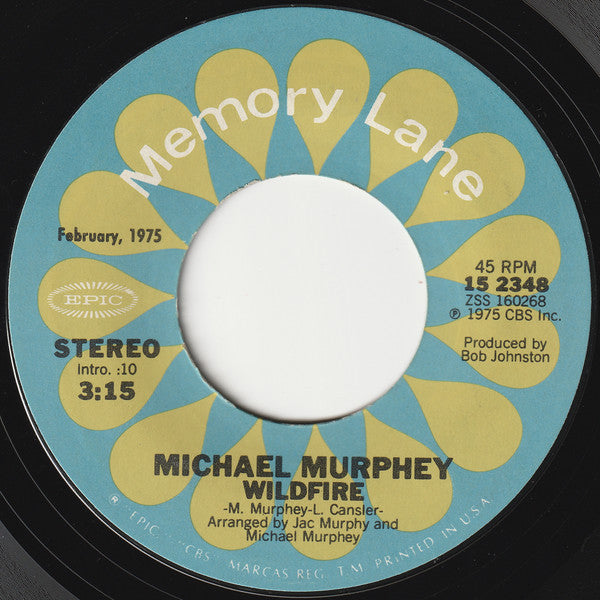 Michael Martin Murphey : Wildfire / A Mansion On The Hill (7")