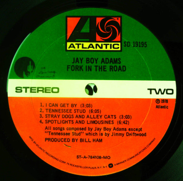 Jay Boy Adams : Fork In The Road (LP, Album, MO)