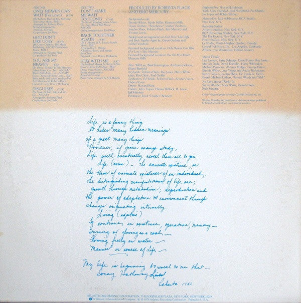Roberta Flack Featuring Donny Hathaway : Roberta Flack Featuring Donny Hathaway (LP, Album, SP )